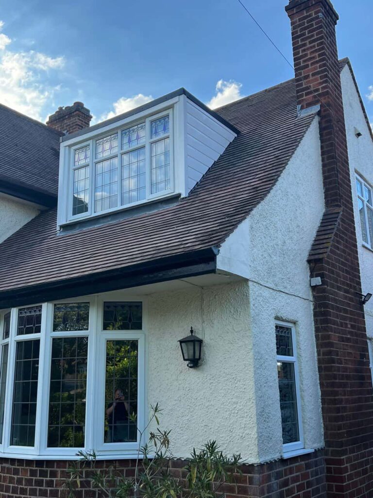 This is a photo of a dormer window which has just had some repairs carried out where the roof and the dormer meet. Works carried out by Havant Roofing Repairs